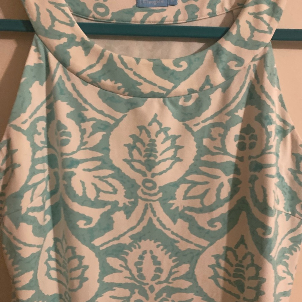 J. McLaughlin Turquoise and White Floral Dress - Picture 2 of 9